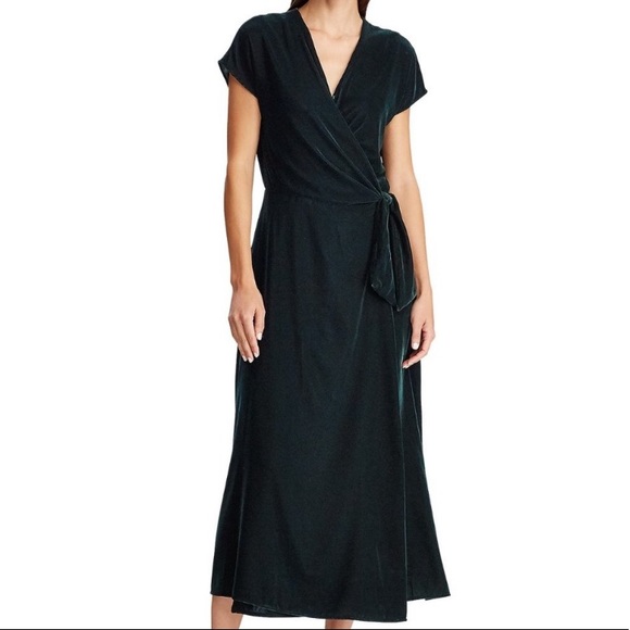ralph lauren green velvet gown